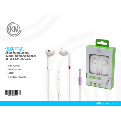 KM-U009 AURICULARES CABLE JACK 3.5MM