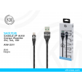 KM-251 CABLE LIGHTNING TRENZADO 3A [NEGRO]