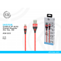 KM-253 CABLE LIGHTNING TRENZADO 3A [ROJO]