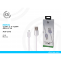 KM-302 CABLE MICRO-USB TRENZADO NYLON [BLANCO]