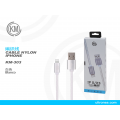 KM-303 CABLE LIGHTNING TRENZADO NYLON [BLANCO]