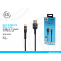 KM-402 CABLE TYPE-C ALUMINIO TRENZADO [NEGRO]