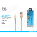 KM-403 CABLE TYPE-C ALUMINIO TRENZADO [DORADO]