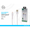 KM-405 CABLE MICRO-USB ALUMINIO TRENZADO [BLANCO]