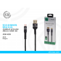 KM-406 CABLE MICRO-USB ALUMINIO TRENZADO [NEGRO]