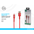 KM-408 CABLE MICRO-USB ALUMINIO TRENZADO [ROJO]