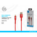 KM-412 CABLE LIGHTNING ALUMINIO TRENZADO [ROJO]