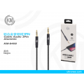 KM-8408 CABLE AUDIO JACK 3.5MM 3PIN MACHO A MACHO NYLON [NEGRO]