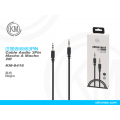 KM-8416 CABLE AUDIO JACK 3.5MM 3PIN MACHO A MACHO 2M [NEGRO]