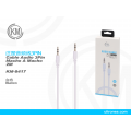 KM-8417 CABLE AUDIO JACK 3.5MM 3PIN MACHO A MACHO 2M [BLANCO]