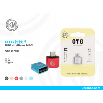 KM-OT05 ADAPTADOR MICRO-USB MACHO A HEMBRA USB