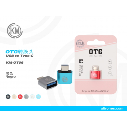 KM-OT06 ADAPTADOR TYPE-C MACHO A HEMBRA USB