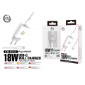 KM-8144 CARGADOR PARED 18W CABLE TYPE-C A LIGHTNING