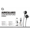 KM-U106 AURICULARES CABLE JACK 3.5MM [NEGRO]