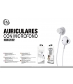 KM-U107 AURICULARES CABLE JACK 3.5MM [BLANCO]