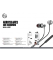 KM-U201 AURICULARES IN-EAR CABLE JACK 3.5MM [PLATA]