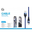 KM-414 CABLE MICRO-USB TRENZADO NYLON [AZUL]