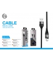 KM-416 CABLE MICRO-USB TRENZADO NYLON [NEGRO]