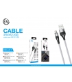 KM-417 CABLE LIGHTNING TRENZADO NYLON [BLANCO]