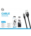 KM-420 CABLE LIGHTNING TRENZADO NYLON [NEGRO]