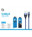 KM-422 CABLE TYPE-C TRENZADO NYLON [AZUL]