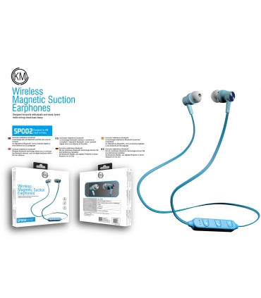 KM-SP002 AURICULARES BLUETOOTH DEPORTIVOS [AZUL]