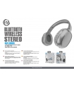 KM-CS006 AURICULARES BLUETOOTH DIADEMAS [GRIS]