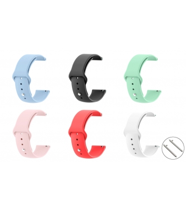 手表带_Correa Universal Silicona Boton 22mm