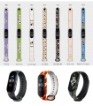 手表带_Pulsera Silicona Con Dibujo Para Xiaomi Mi Band 5/6 Mezclar Dibujos