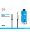 KM-8403 CABLE AUDIO JACK 3.5MM 3PIN MACHO A HEMBRA 1M