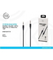 KM-8414 CABLE AUDIO JACK 3.5MM 3PIN MACHO A MACHO 1M [NEGRO]