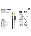 KM-8424 CABLE AUDIO JACK 3.5MM 4PIN 1M [NEGRO]