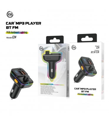 KM-C24 TRANSMISOR FM BLUETOOTH PARA COCHE