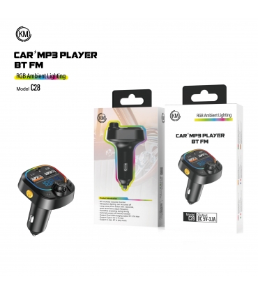 KM-C28 TRANSMISOR FM BLUETOOTH PARA COCHE