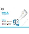 KM-8151 CARGADOR PARED 3.1A CABLE MICRO-USB [BLANCO]