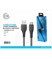 KM-202 CABLE MICRO-USB 2M [NEGRO]