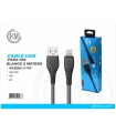 KM-205 CABLE LIGHTNING 2M [NEGRO]