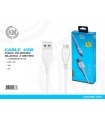 KM-103 CABLE MICRO-USB 3M [BLANCO]