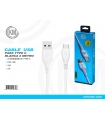 KM-108 CABLE TYPE-C 2M [BLANCO]