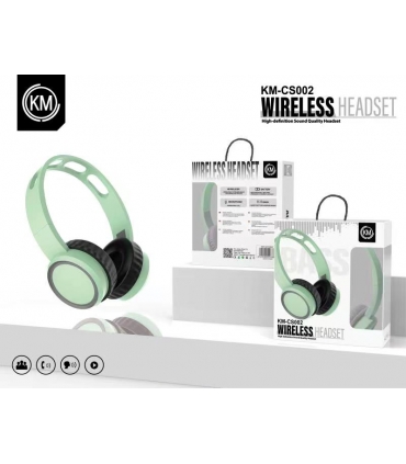 KM-CS002 AURICULARES BLUETOOTH DIADEMAS [VERDE]
