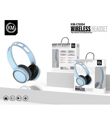 KM-CS004 AURICULARES BLUETOOTH DIADEMAS [AZUL]