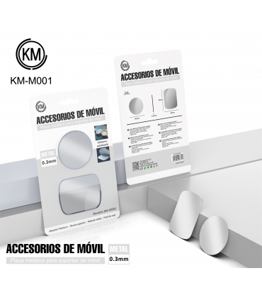 KM-M001 PLACA METAL PARA SOPORTE MAGNETICO