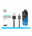 KM-231 CABLE MICRO-USB TRENZADO NYLON [NEGRO]