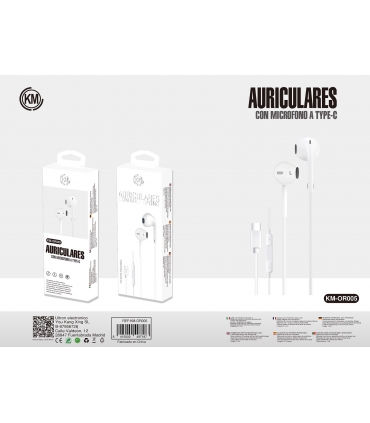 KM-OR005 AURICULARES CABLE TYPE-C