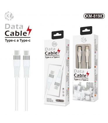KM-8198 CABLE 60W TYPE-C A TYPE-C