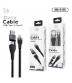 KM-8195 CABLE 2-IN-1 USB/TYPE-C A TYPE-C [NEGRO]
