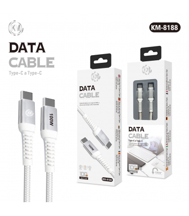 KM-8188 CABLE TYPE-C A TYPE-C [BLANCO]