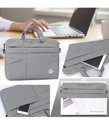 KM-DNB008 Bolso De Portatil | 15" [GRIS]