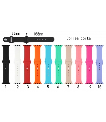 手表带_Correa Silicona Corta Apple Watch 38mm-41mm