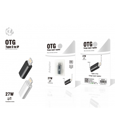 KM-OT10 Adaptador USB C hembra a Lightning macho